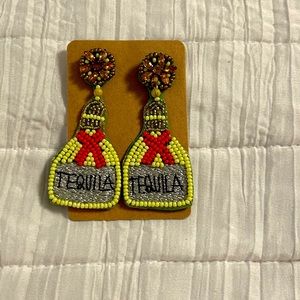 Water Lili beaded TEQUILA earrings
